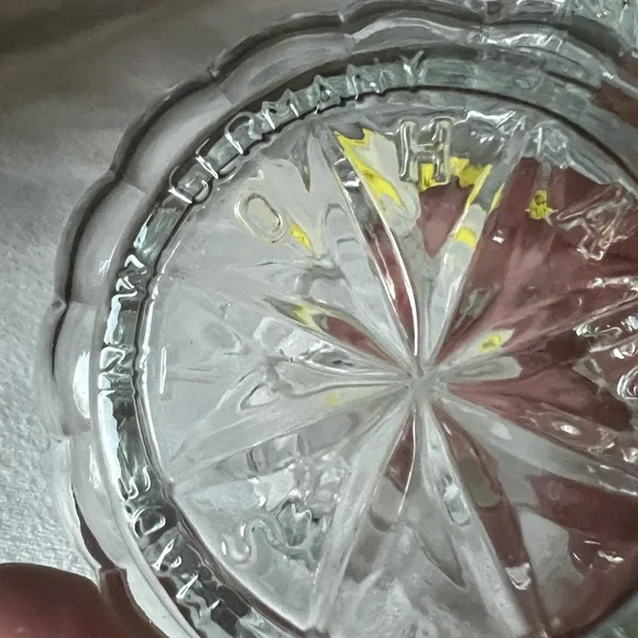 Vintage 1950's Anchor Hocking 4" Clear Glass Oil/Vinegar Cruet Bottles w Stopper - Picture 7 of 9